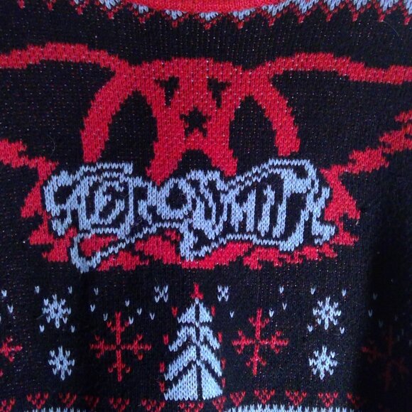Aerosmith Ugly Christmas Sweater Xmas Rock Retro Dad - Picture 2 of 6
